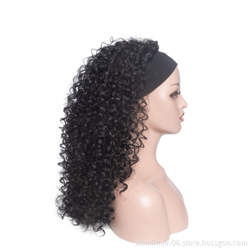 Aishili headband wig  wholesale synthetic fiber body wave wig headband black headband wigs for black women